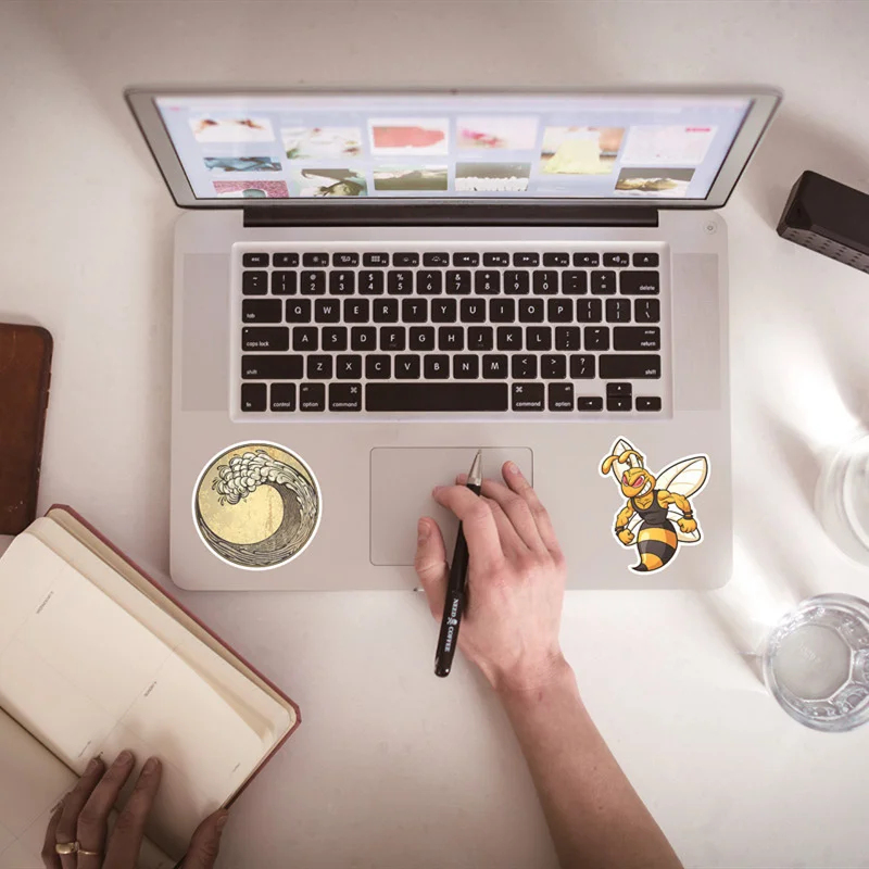 19 Pcs Lovely Cartoon Series Waterproof Laptop Skin Stickers Skateboard Luggage Decal Mixed For Pad MacBook Air Pro Sticker