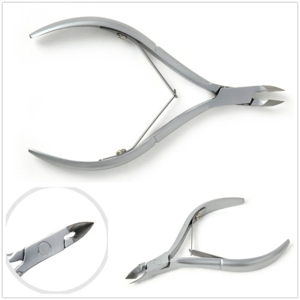 

Gold Stainless Steel Nail Cuticle Scissors Manicure Pedicure Tools kits Double Fork Dead Skin Scissor free shipping