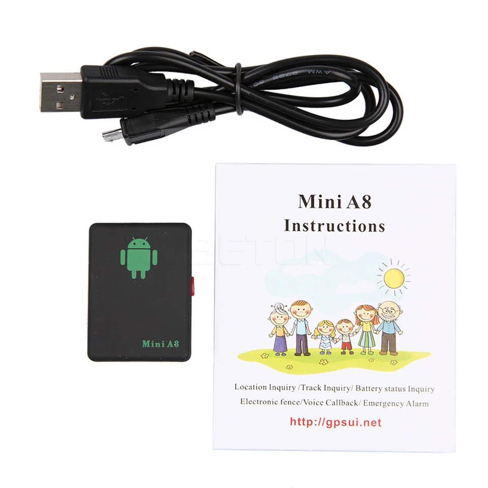 Автомобильный мини трекер kebidumei A8 для детей и домашних животных GSM/GPRS/LBS мощный GSM