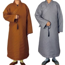 2 цвета зима дзен-буддистское одеяние на монах медитация платье монах тренировочная форма Sui Lay буддийская зимняя теплая одежда
