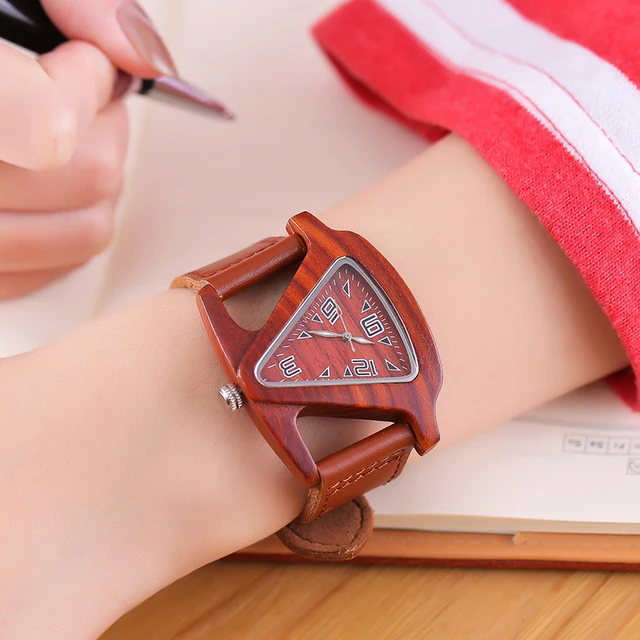 ALK Wood watch women ladies watches 2018 leather strap wooden female male wrist ALK Wood watch women ladies watches 2018 leather strap wooden female male wrist