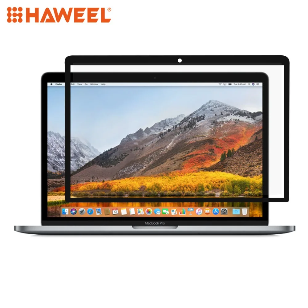 

HAWEEL 0.3mm 6H Surface Hardness HD Scratch-proof Full Screen PET Film for MacBook Pro 13.3 inch (2016) (A1706 / A1708) (Black)