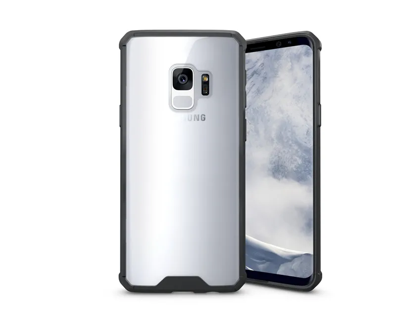 For Samsung Galaxy S9 Case Rugged Armor Transparent Hybrid Shockproof Holster Hard Case For Galaxy S9 Phone Protective Cove (2)