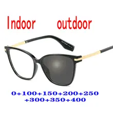 Модные круглые женские многофокусные фотохромные очки для чтения брендовый дизайн прогрессивные дальние и близкие диоптрические очки для чтения FML