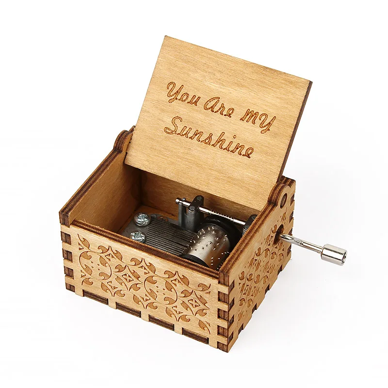 

2019 Hand Crank Star Wars Wooden Music Box Game of Throne,beauty and The Beast,new Year Gift, Birthday Gift,Valentine's Day Gift