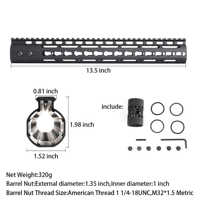 Тактический охотничий AR-15 M16 M4 " 9" 1" 12" 13," 15" AR15 бесплатно поплавок Keymod Handguard. 223/5. 56 Picatinny Rail System L - Цвет: 5