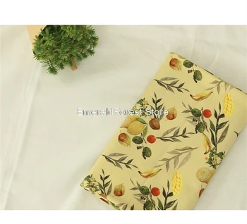 

South Korea imported plain cotton cloth, Nordic style digital printed fabric, handmade DIY clothing dress fabric 90cmx110cm