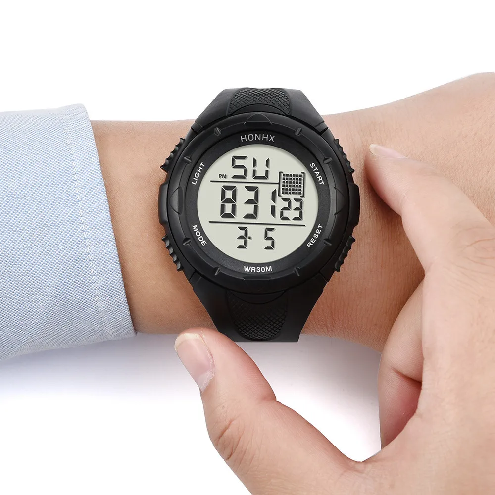 Мужские часы Профессиональные уличные Sprots WtistWatches LED цифровой будильник Дата