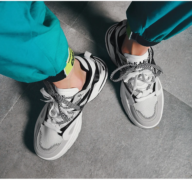 Men's Casual Shoes Trainers Sneakers Dad Shoes Men Winter Classic High Platform Chunky Sneaker Black And White Sneakers Men Shoe (28)