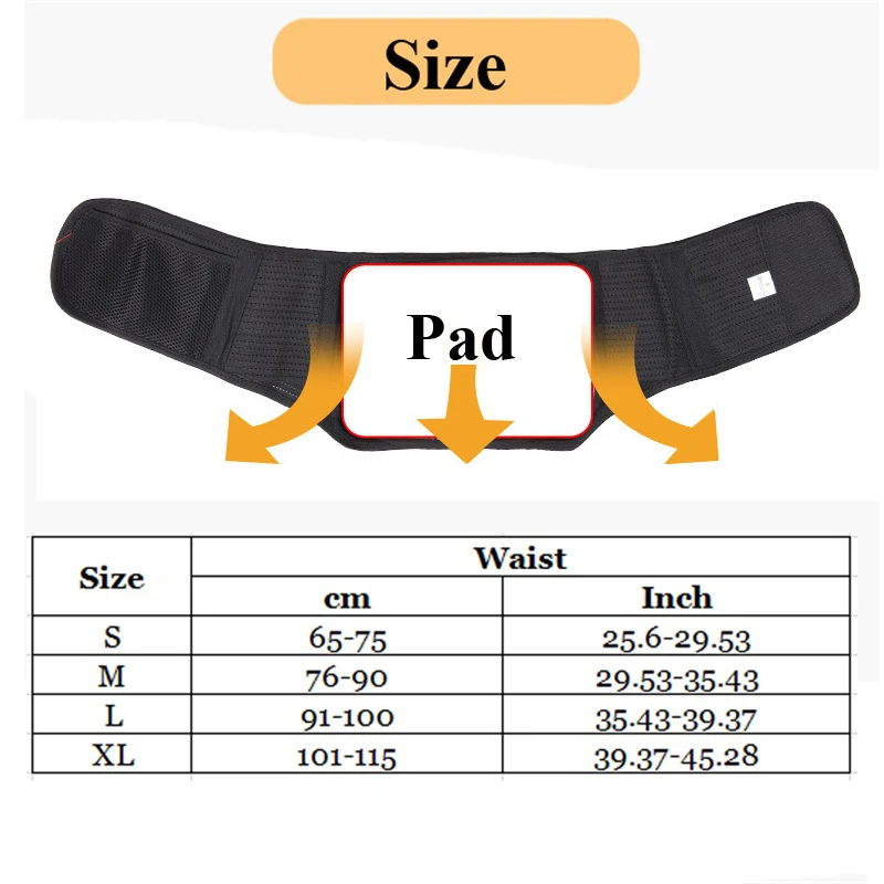 Турмалин для магнитотерапии самонагревающийся пояс для талии поддерживающий пояс для талии Двойная застежка регулируемый размер XL