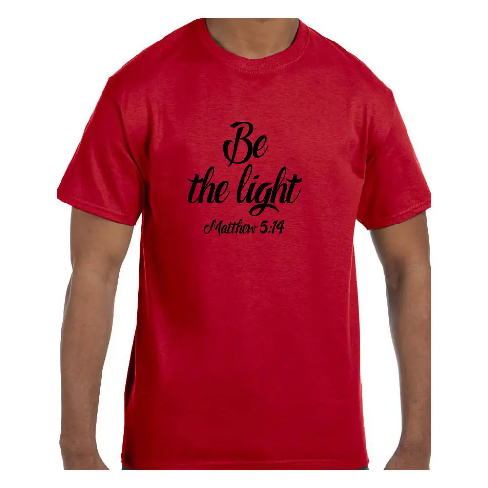 Христианская вера футболка с Иисусом Be the Light Matthew 5:14 короткий/длинный рукав