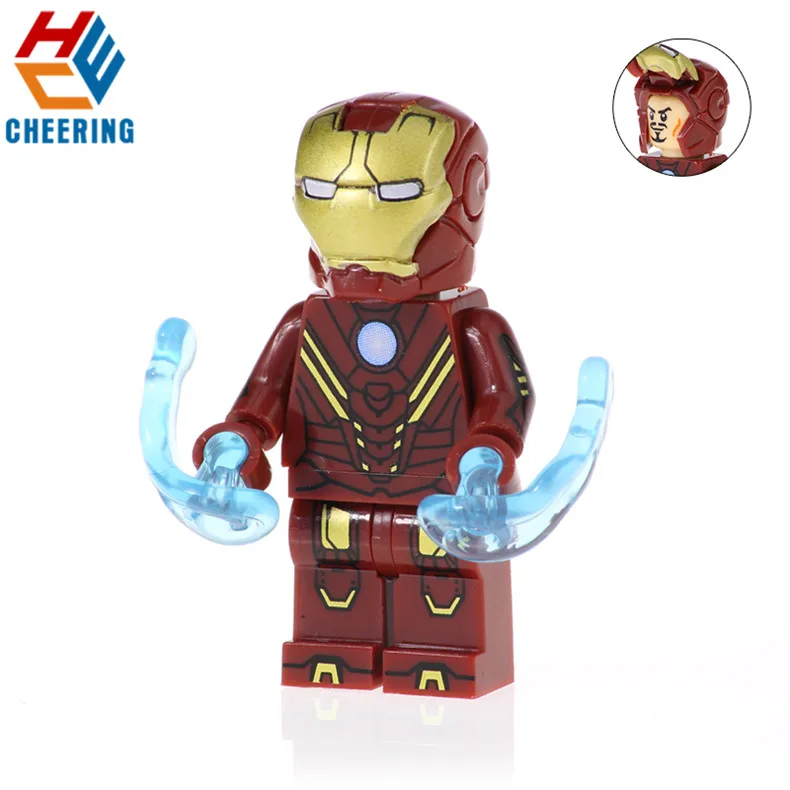 

Single Sale Building Blocks Super Heroes Iron Man Mark Dance Girl mark Dolls Tony Figures Bricks Action Toys for Children XH 923