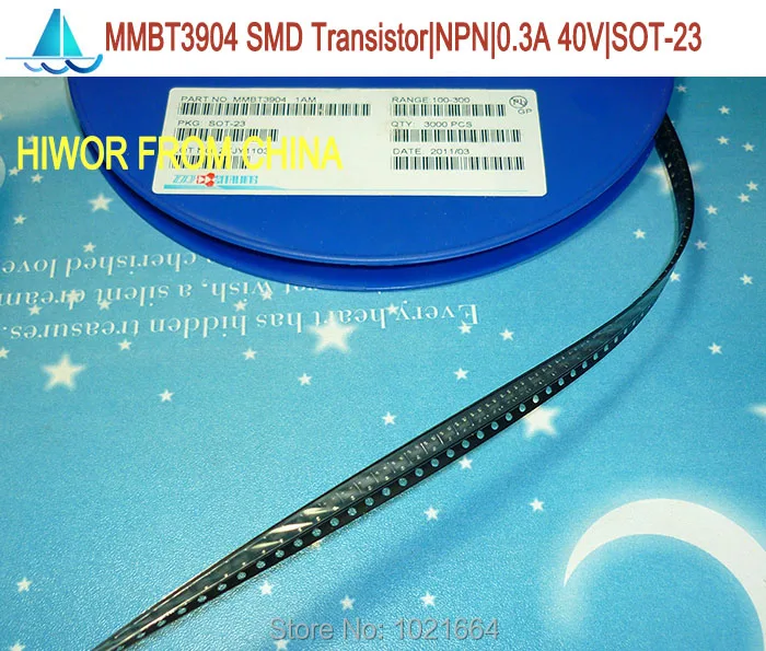 Купить mmbt3904 1 3904 2n3904 транзистор СМД транзистор НПН 0.3 за 40 в ...