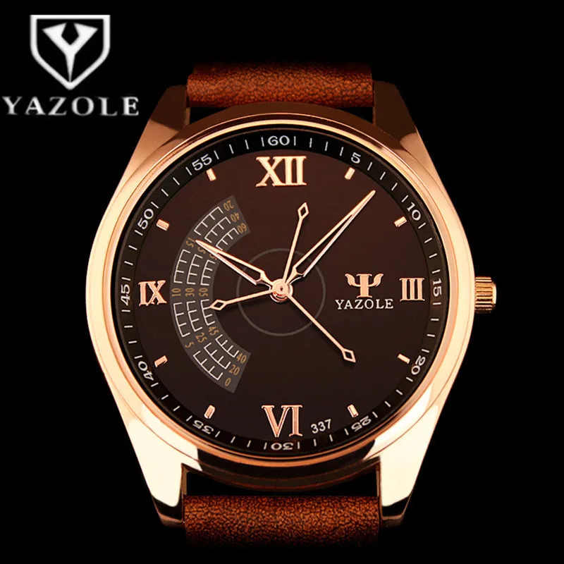 YAZOLE топовый бренд Роскошные деловые часы уникальные модные мужские аналоговые