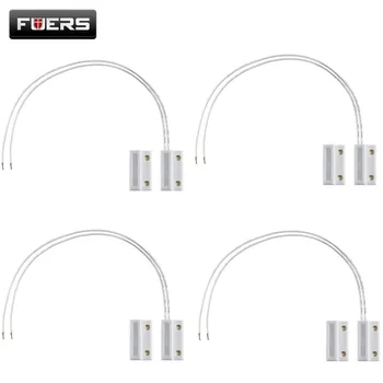 

2019 Fuers MC-38 Wired Door Window Sensor Magnetic Switch for Home Alarm System Normally Closed NC Door Sensor Magnetic Contact