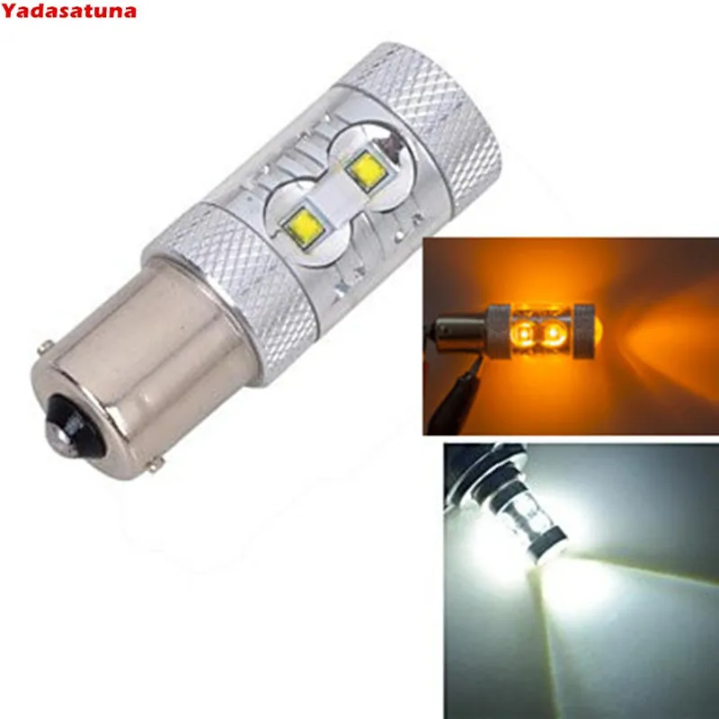 2 * Ambre 581 PY21 W BAU15S Ampoule LED Cree Chip eclairage Side arriere avant Tour Signal indicate lumiere sans error| |