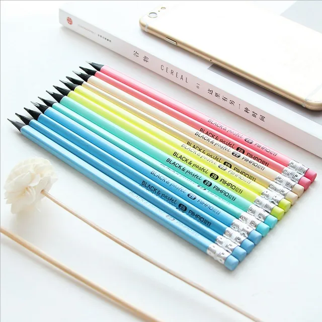 Best Price AIHAO 12 pcs/case HB/2B Standard Candy Colors Pencils (with eraser), Triangular pen holder, Black wood, Writing or drawing IN02 Best Price AIHAO 12 pcs/case HB/2B Standard Candy Colors Pencils (with eraser), Triangular pen holder, Black wood, Writing or drawing IN02