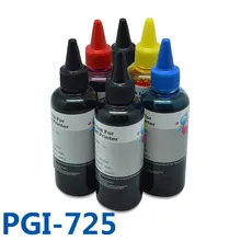 6x100 мл PGI725BK CLI726BK C M Y высокое качество набор для пополнения чернил СНПЧ чернила для канона PIXMA MG8170/MG8270/MG6170 чернила для принтера pgi-725