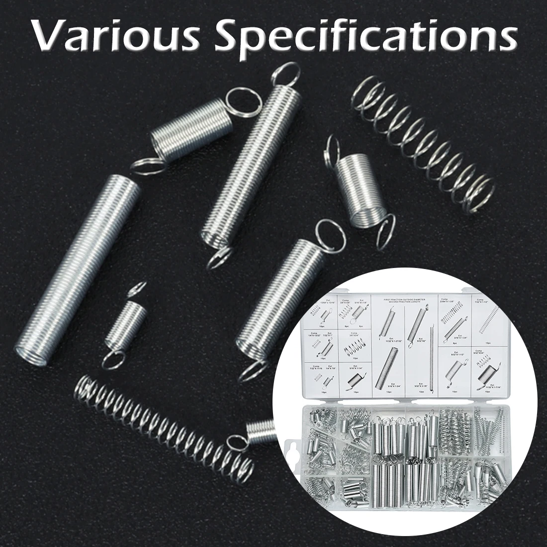 Electrical Hardware Drum Extension 200PCS/set Practical Metal Tension/Compresion Springs Assortment In 20 Sizes