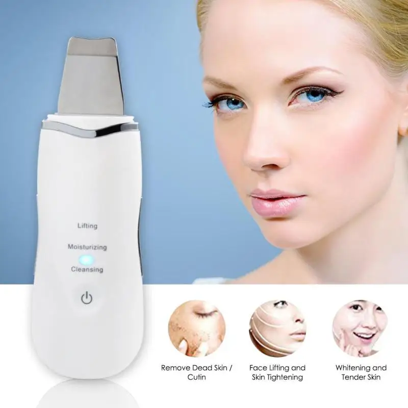 1PC Ultrasonic Skin Scrubber Face Skin Lifting Blackhead Wrinkle Remove ...