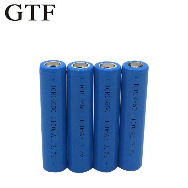 GTF 14650 1100mAh 3,7 V литий-ионная аккумуляторная батарея для фонарика налобного фонаря электронный продукт 14650 1100mAh батареи с плоской головкой