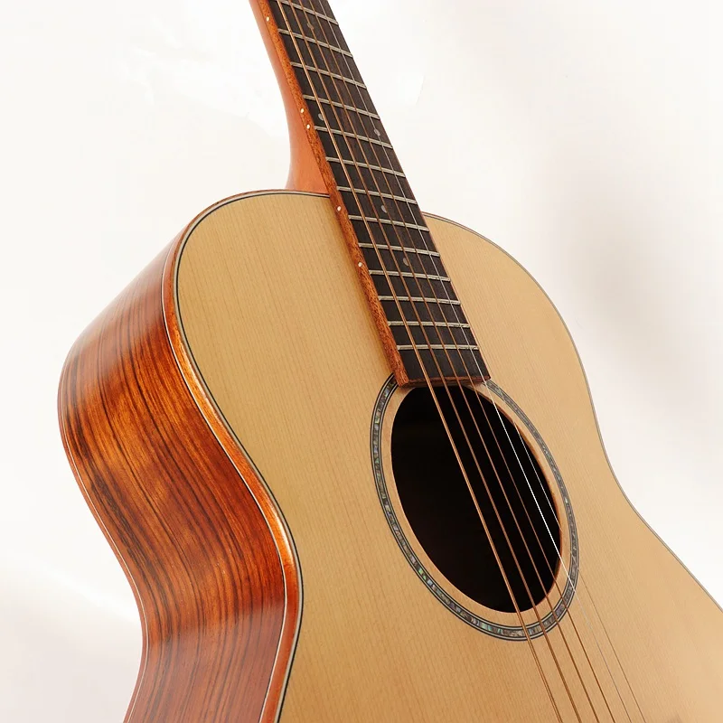 Хорошее качество 36 дюймов hickory деревянная акустическая гитара/маленькая гитара для детей