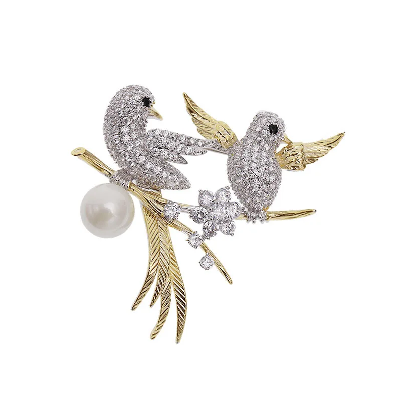 

LuxJuly 2019 Korea Version Animal Bird Crystal Jewelry Brooch Pin Temperament Cute Popular Brooch Accessories Gift For Women