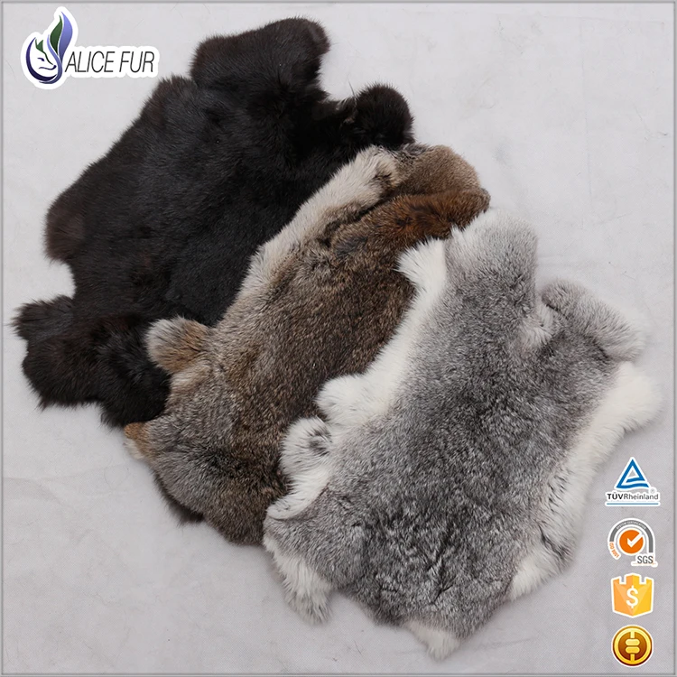 

Chinese Factory supply high Quality Natural color farm raised rabbit skin