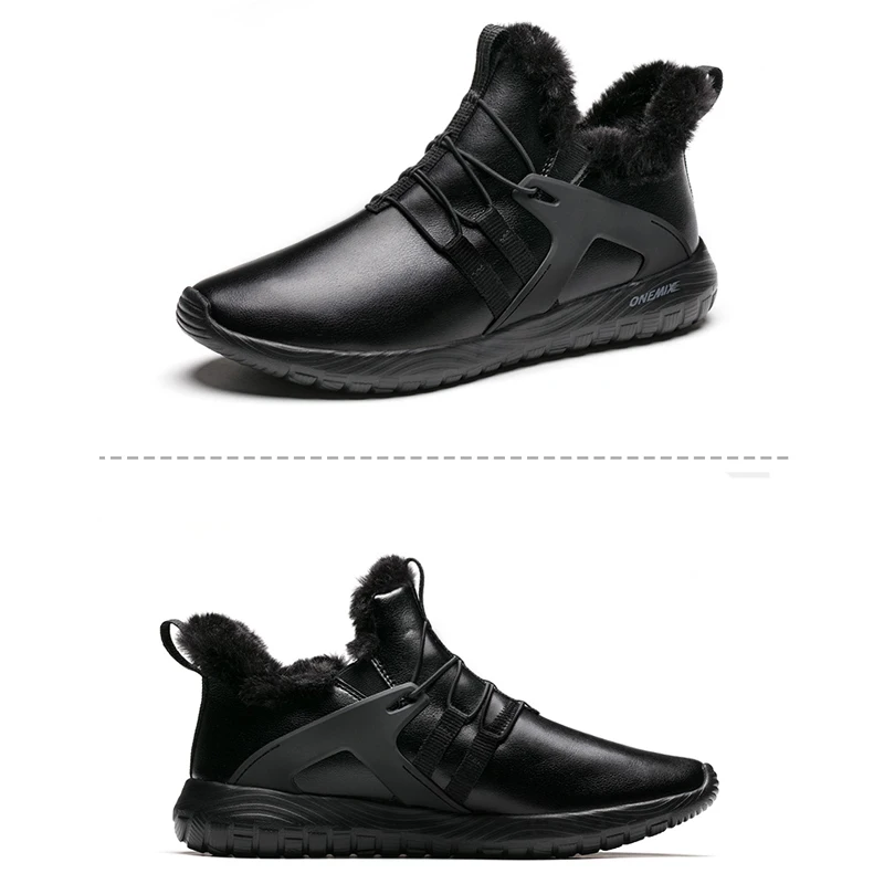 ONEMIX/Лидер продаж; мужские зимние ботинки с меховой подкладкой; уличный светильник для бега; Повседневная обувь; Snerkers Zapatillas de Correr Masculinas