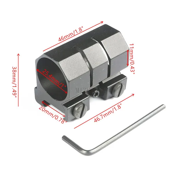Rail Mount Adapter 3 en 1 Tactical Rifle bipode barrel Clamp