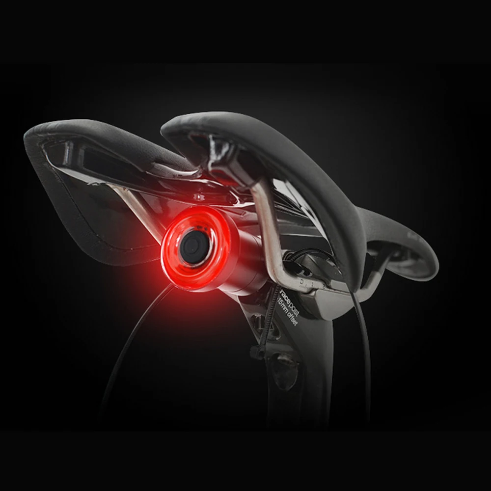 

Multi Lighting Modes Bicycle Light Control Brake Rear Lamp Intelligent Bike Tail Light USB Rechargeable Light Bike Light Flash