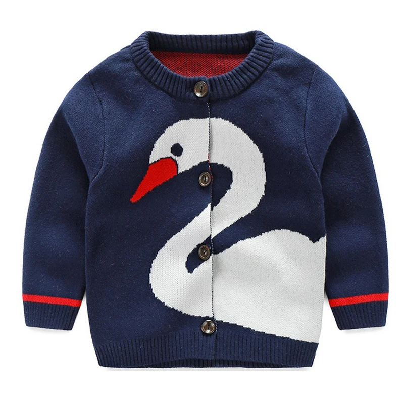 Хлопковый Детский свитер, кардиган, вязаный детский свитер, повседневная одежда для маленьких мальчиков и девочек, весенне-осенний Детский кардиган, одежда для маленьких мальчиков