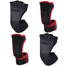 2 шт. вес тренировки с поднятием тяжестей перчатки для женщин и мужчин фитнес спорт бодибилдинг гимнастические гантели тренажерный зал руки ладони защитные перчатки