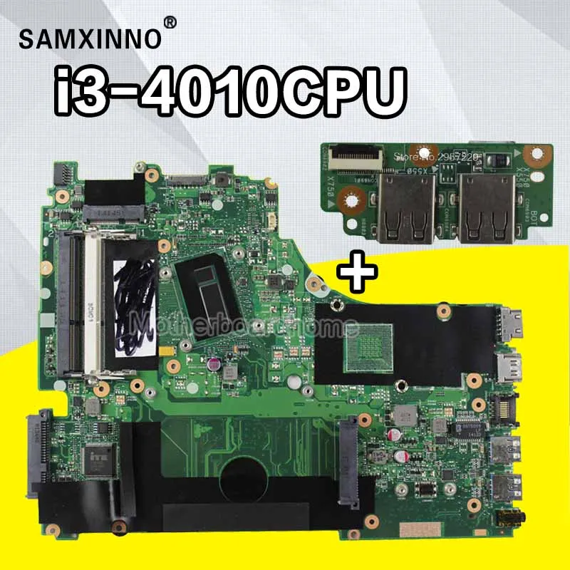 Send board+X750LA Motherboard I3 4010 For ASUS X750LB X750LN X750LA