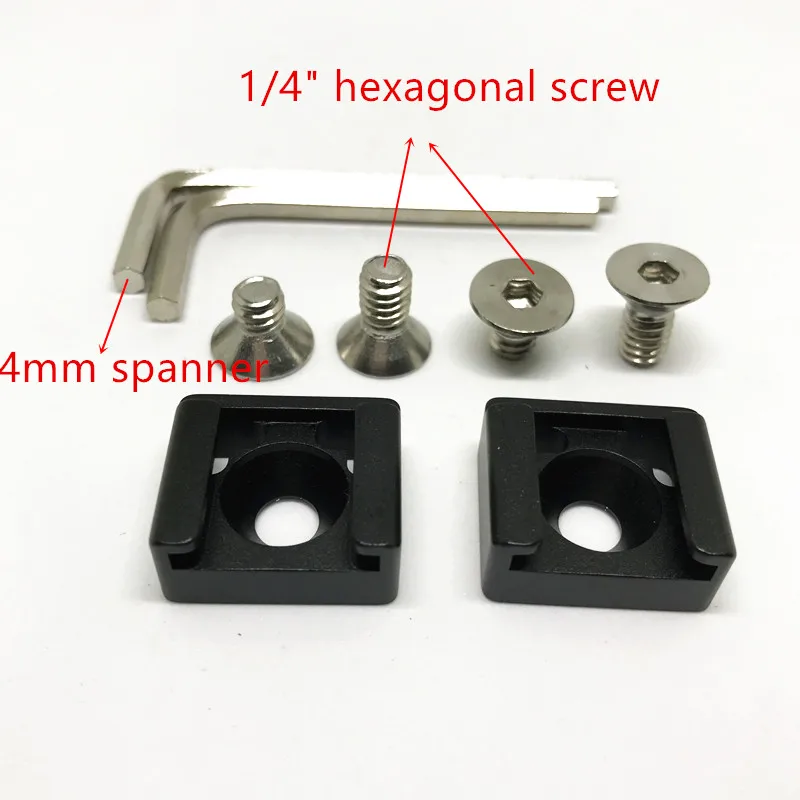 2PCS Aluminium Hot Shoe Adapter 14 Screw For DSLR Dslr Camera Cage Rig Microphone Blackmagic Cinema Photo Studio Kit  (1)