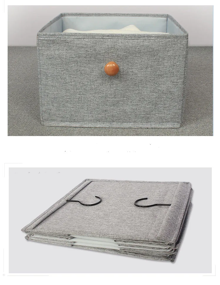 4 Cells Linen fabric Shoes Garment Organizer Rack Pockets Stand Holder Wardrobe Hanging Bag Storage Bag Clothes Organizers 103 (5)