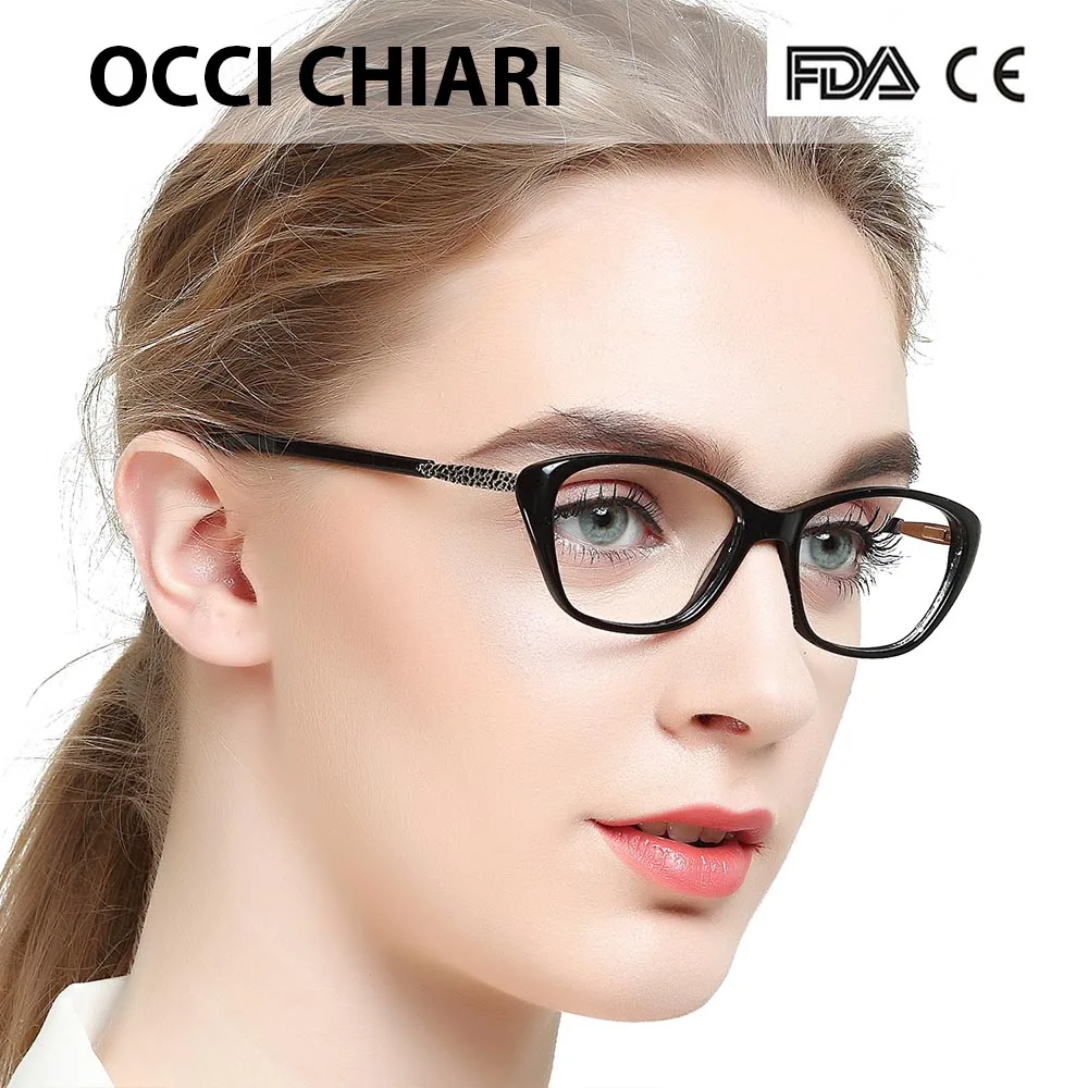Женские очки по рецепту, прозрачные очки для компьютера, оправа, линзы Nerd, медицинские оптические очки, очки, люнетты очки OCCI CHIARI BETTI