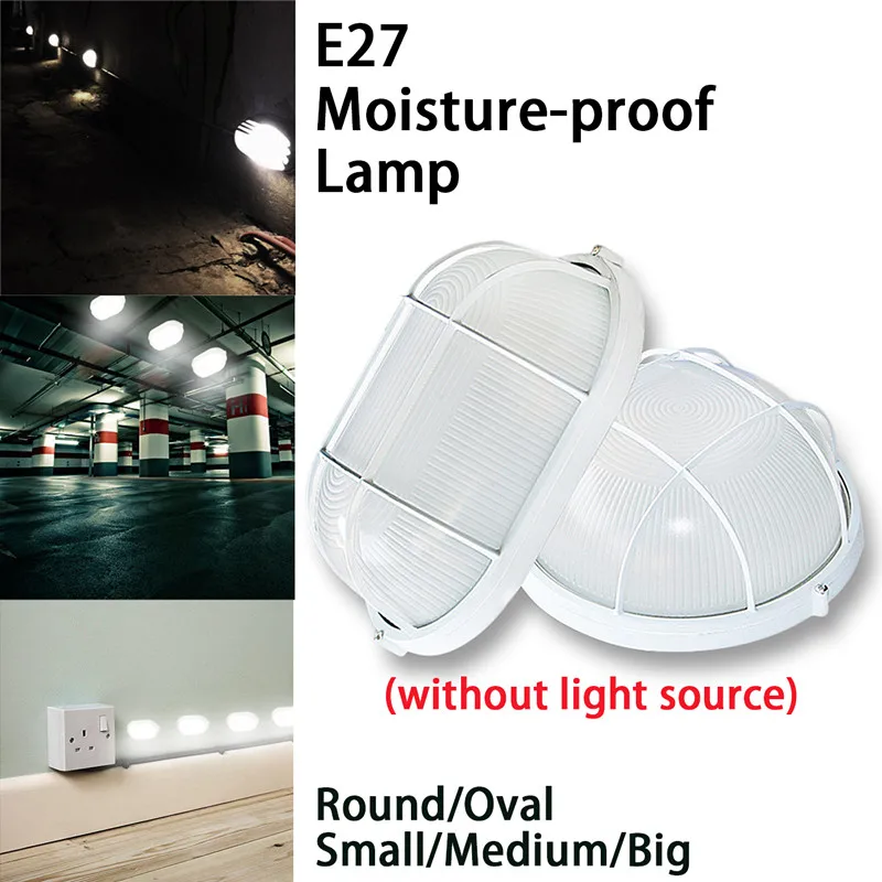 

Smuxi E27 Moisture-Proof Outdoor Wall Light Bathroom Ceiling Lamp Explosion Proof Lights LED Wall Lamp Balcony Light Waterproof