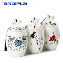 Креативная китайская чайная посуда Tieguanyin чайные банки портативная герметичная банка для хранения специй, орехов, конфет, керамическая канистра, украшения для дома