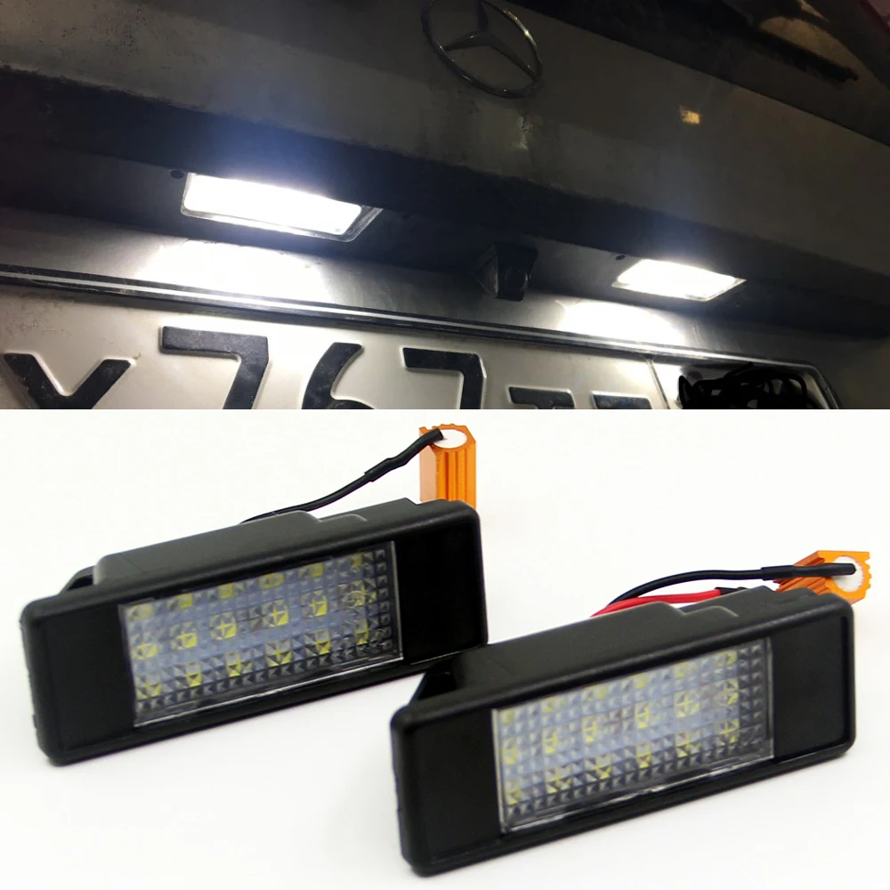 

2Pcs Error Free LED License Number Plate Light Lamp for For Mercedes Benz Sprinter 906 / Viano W639 / Vito W639