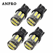 4 шт. W5W 10-7020 SMD автомобильный T10 светодиодный 194 168 Клин Замена заднего прибора панель лампы Белый Синий лампы для габаритных огней#2