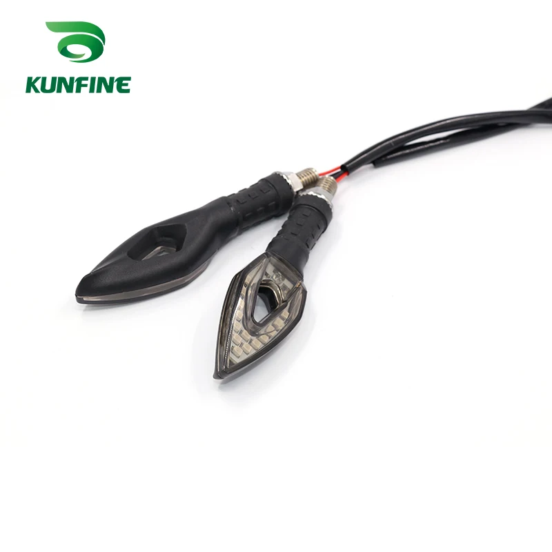 KUNFINE 4PCS Universal Motorcycle LED Turn Signal Indicators light Blinkers Flexible Bendable Amber Light 3 (5)