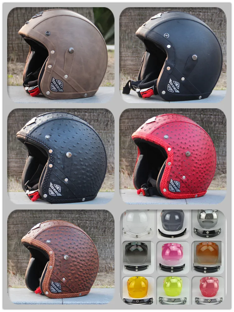 Новое поступление capacetes cascos casque moto ручная работа Ретро винтажный Мото шлем queiro шлем с открытым лицом rcycle шлем