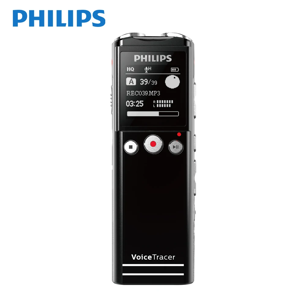 Цифровой диктофон Philips с сухой батареей AAA, Дальняя дистанция 40 м, с беспроводным микрофоном, Голосовая активация, детафон