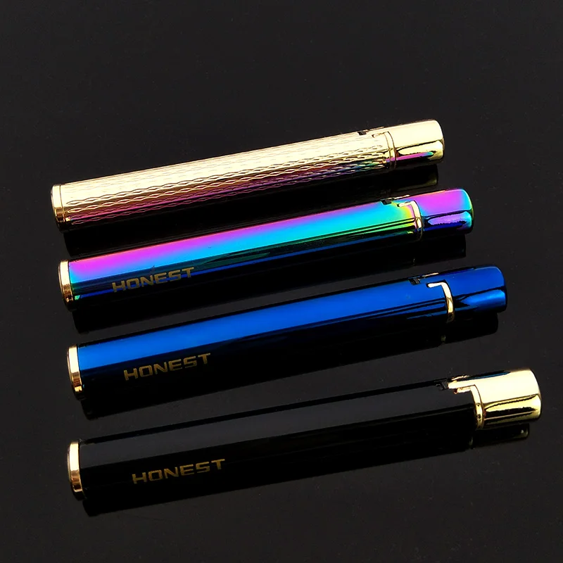 

HONEST Creative Handy Cigarette Cigar Lighter Shape Flint Wheel Butane Refillable Pipe Lighter without gas fuel