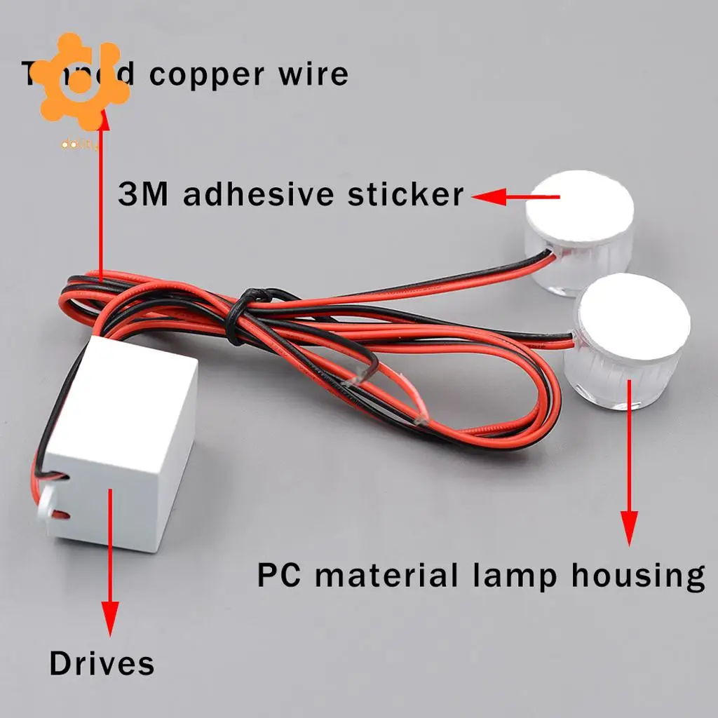 dolity 12-85V Car Truck Flashing Emergency Warning LED Strobe Lights Flasher Blue Super bright Long life expectancy