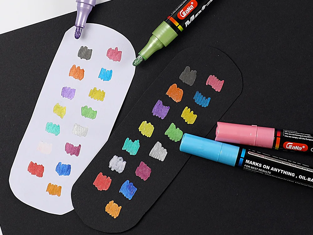 15 цветов/коробка моющиеся жидкие чернила металла краски маркер книги по искусству ручка разноцветные канцелярские принадлежности подарок