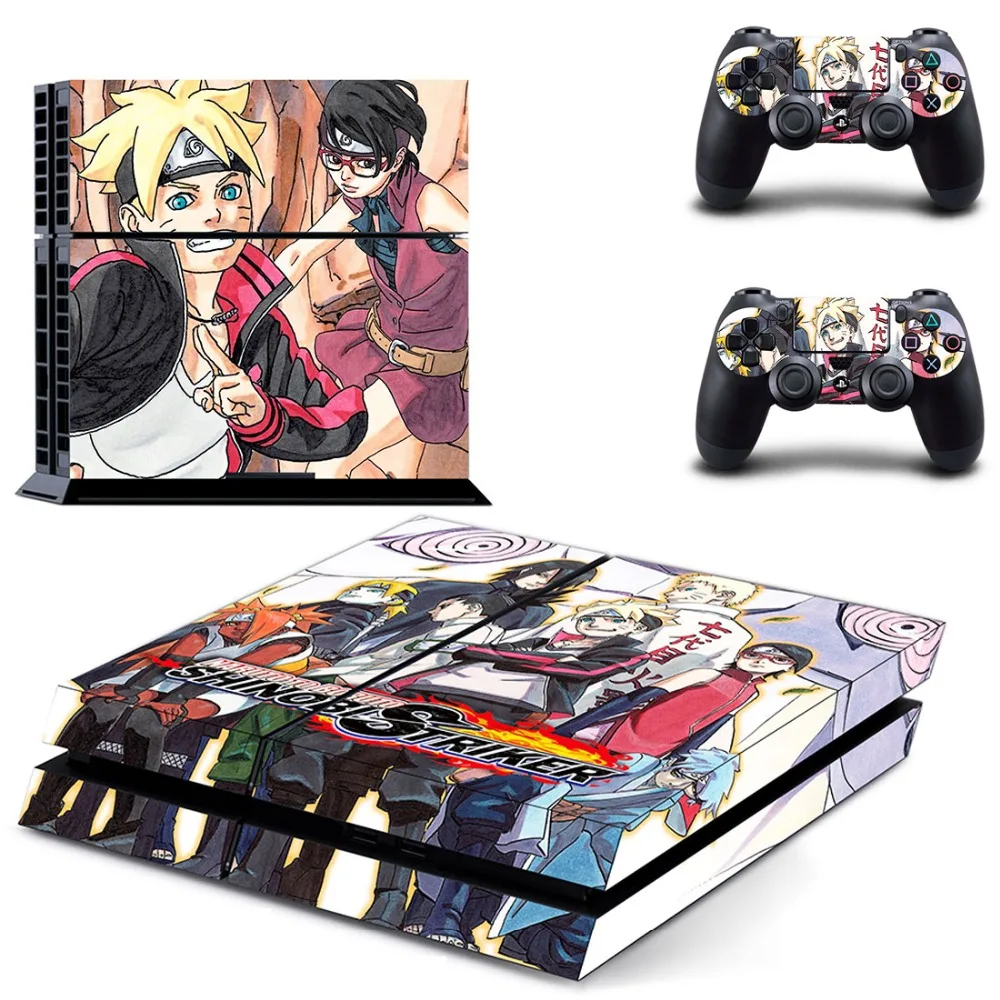 Аниме Наруто к Boruto наклейка для PS4 виниловая наклейка, стикер для sony Playstation 4 консоли и 2 контроллеры наклейка для PS4 Стикеры