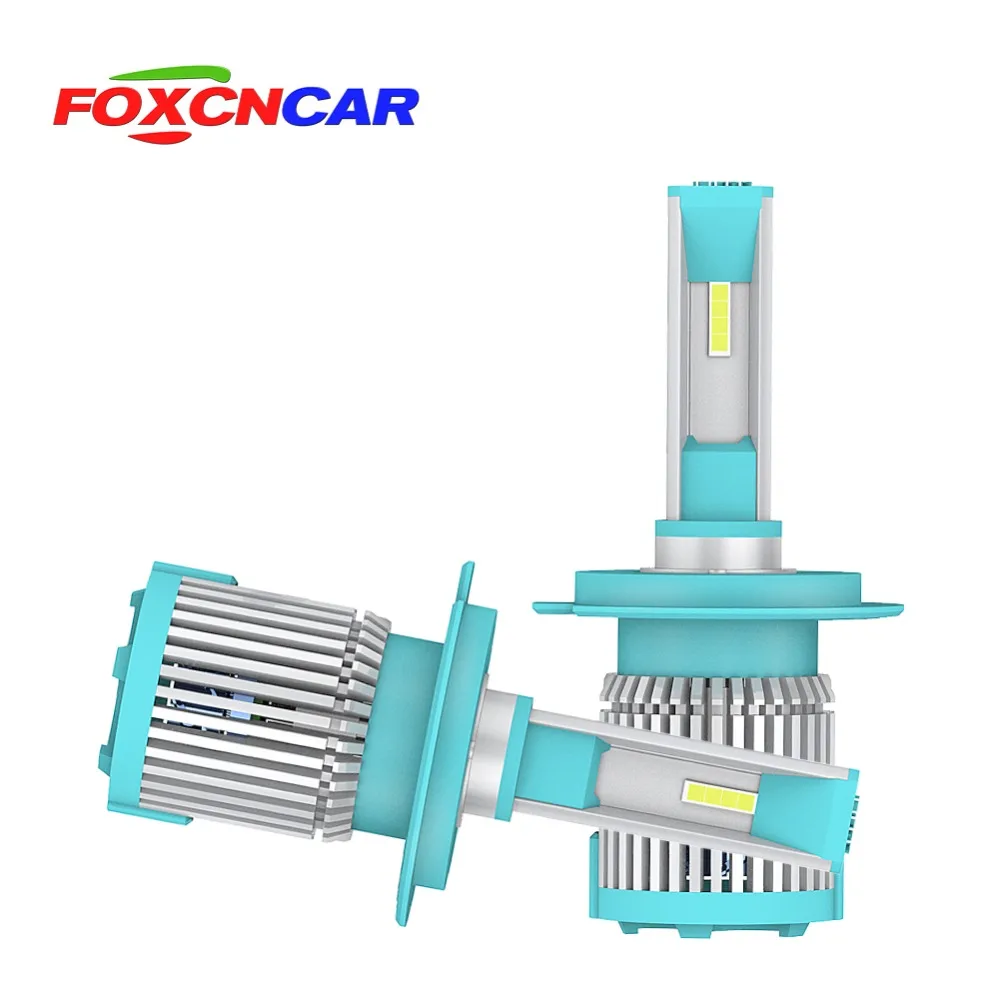 FOXCNSUN H4 светодиодный H7 H1 H11 Автомобильные фары 1860 чипов 72 Вт лампы HB4 HB3 9006 9005 HI LO луч
