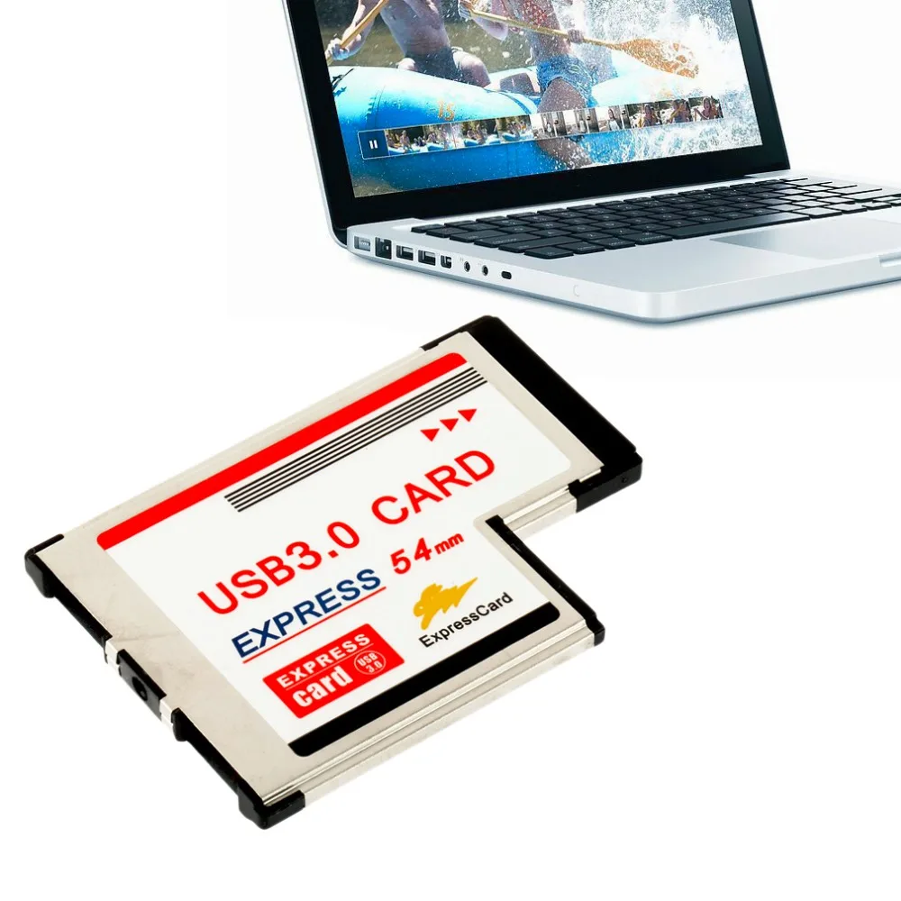 Express Card для USB 3,0 54 мм адаптер конвертер PCMCIA 2 Порты карты адаптера скорость передачи данных до 5 Гбит/с 1,5/12/480 Мбит/с
